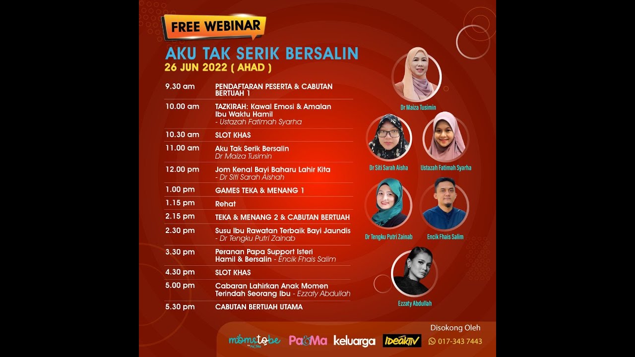 WEBINAR : AKU TAK SERIK BERSALIN