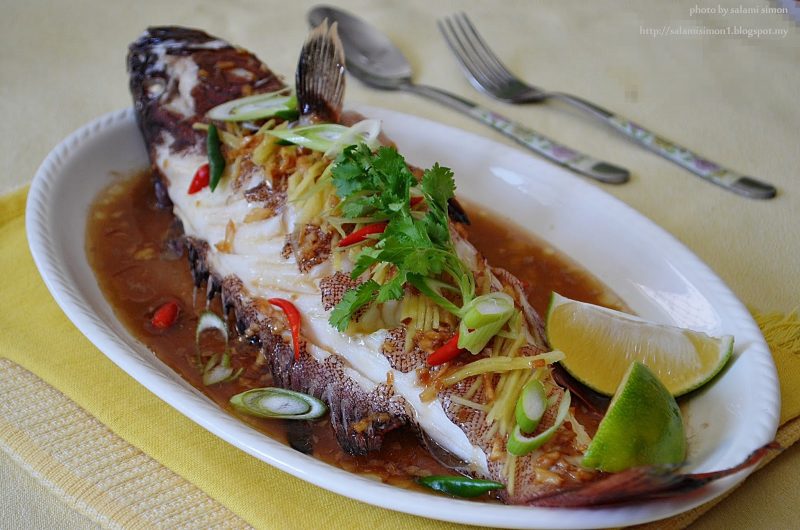 Masak Ikan Kerapu Kukus Asam Boi, Nampak Susah, Rupanya 
